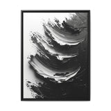 Monochrome Elegance: Artistic Swirl and Brushstroke Art Print