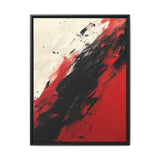 Abstract Red & Black Chaos - High-Detail Ink Acrylic Art Print