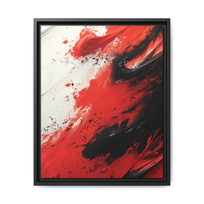 Vivid Red & Black Chaos - Modern Abstract Art Print, 8K Quality