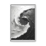 Yin-Yang Abstract Impasto Swirl - High-Contrast Fine Art Print