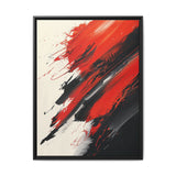 Red & Black Chaos - Expressive Abstract Art Print, 8K Detail