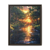 Enchanted Forest Golden Hour - Serene Landscape Art Print