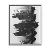 Abstract Elegance: Bold Black & White Brush Stroke Fine Art Print