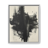 Abstract Monochrome Brushstrokes - Dynamic Canvas Art Print
