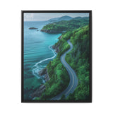 Coastal BC Highway Aerial View - Lush & Serene Art Print