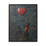 Heart Balloon Child - Banksy-Inspired Artistic Graffiti Print