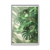 Floating Monstera Delight - Minimalist Botanical Art Print