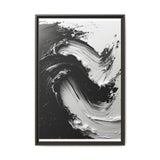 Abstract Swirls in Monochrome - High-Def Artistic Brushwork Print