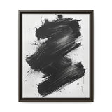 Abstract Dynamic Energy - Black & White Brush Stroke Art Print