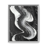 Monochrome Elegance: Abstract Swirls High-Contrast Art Print