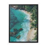 Golden Hour Tropical Haven - Premium Anime Beach Print