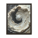 Yin-Yang Harmony: Abstract Impasto Swirl Fine Art Print