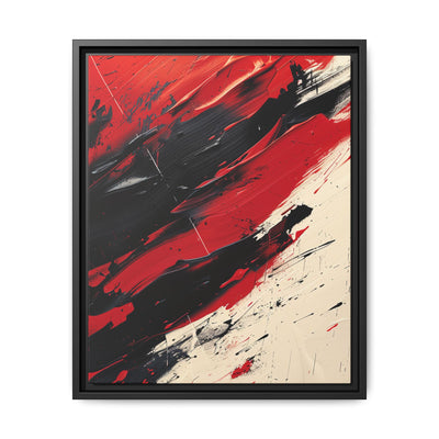 Vivid Red & Black Abstract Chaos - High-Detail 8K Art Print