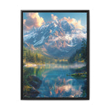 Golden Hour Majesty: Serene Lake & Mountain Landscape Print