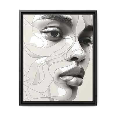 Japandi-Inspired One-Line Art Print - Monochrome Ink Elegance