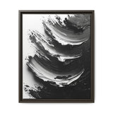 Monochrome Elegance: Artistic Swirl and Brushstroke Art Print