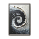 Yin-Yang Harmony: Abstract Monochrome Impasto Fine Art Print