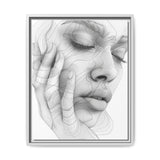 Japandi-Inspired Minimalist Line Art Portrait on Fine Art Paper