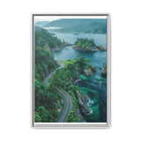 Coastal Serenity: Birdseye View of BC Highway Art Print
