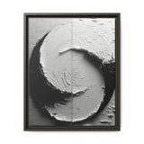 Yin-Yang Impasto Swirl - Abstract Monochrome Art Print