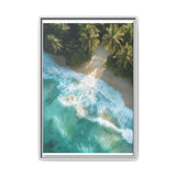 Golden Hour Serenity - Tropical Beach Aerial View Premium Print