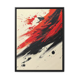 Vivid Red and Black Abstract Acrylic Chaos - Fine Art Print