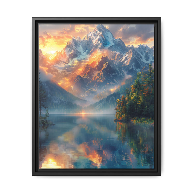 Golden Hour Majesty: Ultra-Realistic Anime Landscape Art Print