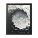 Yin-Yang Essence: Monochrome Abstract Impasto Art Print