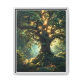 Enchanted Forest Whimsy: Majestic Trees & Sun-Dappled Glade Print