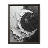 Yin-Yang Monochrome Swirl - Abstract Oil Impasto Fine Art Print