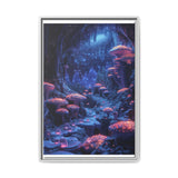 Surreal Space Garden: Neon Flora & Cosmic Vistas Print