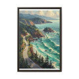 Coastal Serenity: Exquisite Aerial BC Highway Art Print