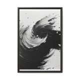 Monochrome Elegance: Abstract Swirls Art Print on Museum Paper