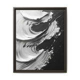 Abstract Swirls Art Print - Black & White Brushwork Elegance