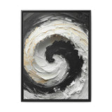 Yin Yang Impasto Swirls - Fine Art Monochrome Print