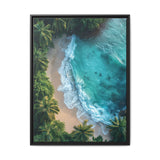 Tropical Serenity: Golden Hour Beach Aerial View - 4K Print