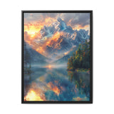 Golden Hour Majesty: Ultra-Realistic Anime Landscape Art Print