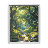 Enchanted Forest Whimsy: Ethereal Lights & Ancient Trees Art Print