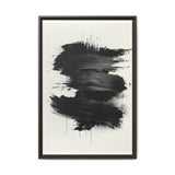 Abstract Elegance: Bold Black Brush Strokes Fine Art Print