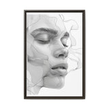 Japandi Minimalist One-Line Art Portrait - Elegant Ink Canvas