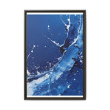 Abstract Splendor: Pollock-Inspired Blue and White Art Print
