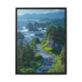 Coastal Serenity: Aerial BC Highway Fine Art Print