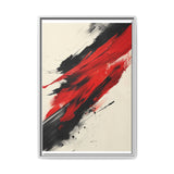 Abstract Chaos: Vivid Red & Black Brushstroke Art Print - 8K
