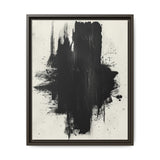 Abstract Elegance: Dynamic Black & White Brushstroke Art Print