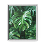 Serene Monstera Leaves Art Print - Overhead Elegance