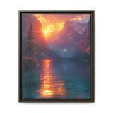 Golden Hour Majesty: Serene Lake & Mountain Landscape Print