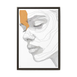 Elegant One-Line Japandi Portrait - Monochrome Minimalist Art Print