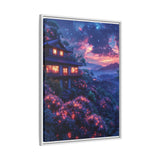 Stellar Flora: Neon-Cosmic Nature Art Print on Museum Grade Paper