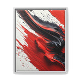 Vivid Chaos: Red & Black Abstract Art on Museum Grade Paper