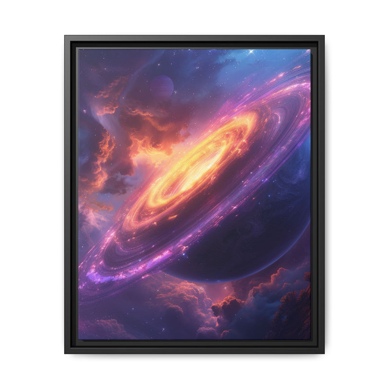 Iridescent Space Garden: Vivid Nebula & Celestial Flora Print